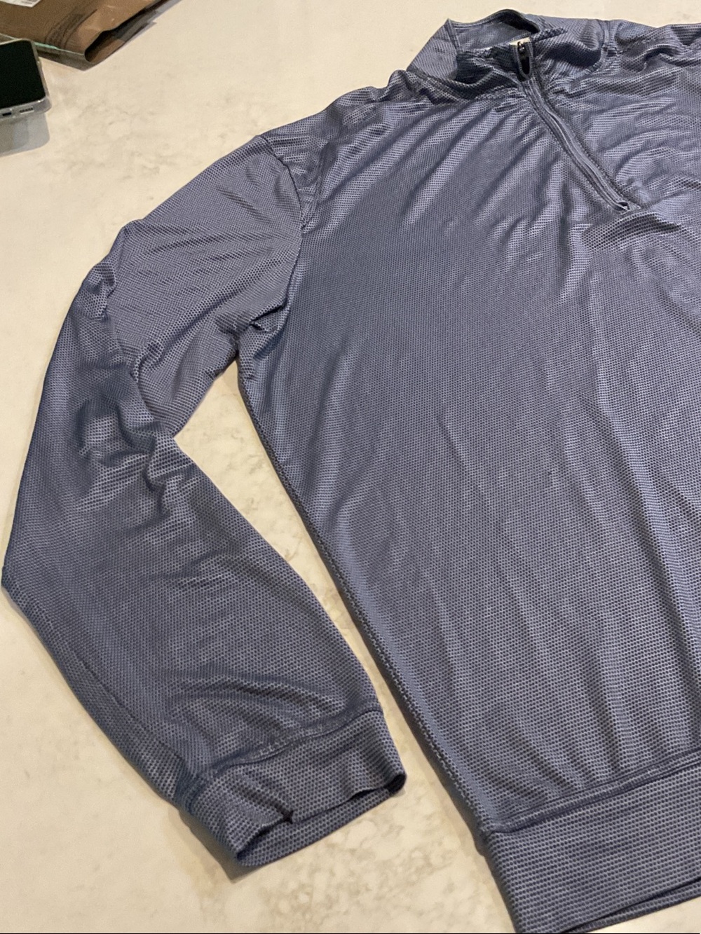 Johnny- O Men's Quarter-Zip Long Sleeve performance twilight Blue large NWOT - Picture 5 of 16